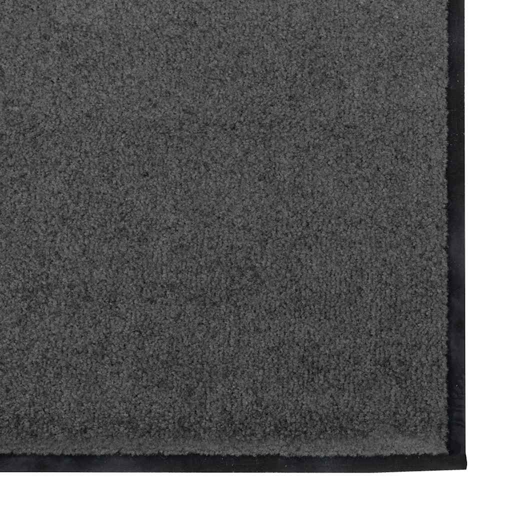 Ajtószőnyeg Antracit és fekete 120 x 250 cm Poliamid és PVC
