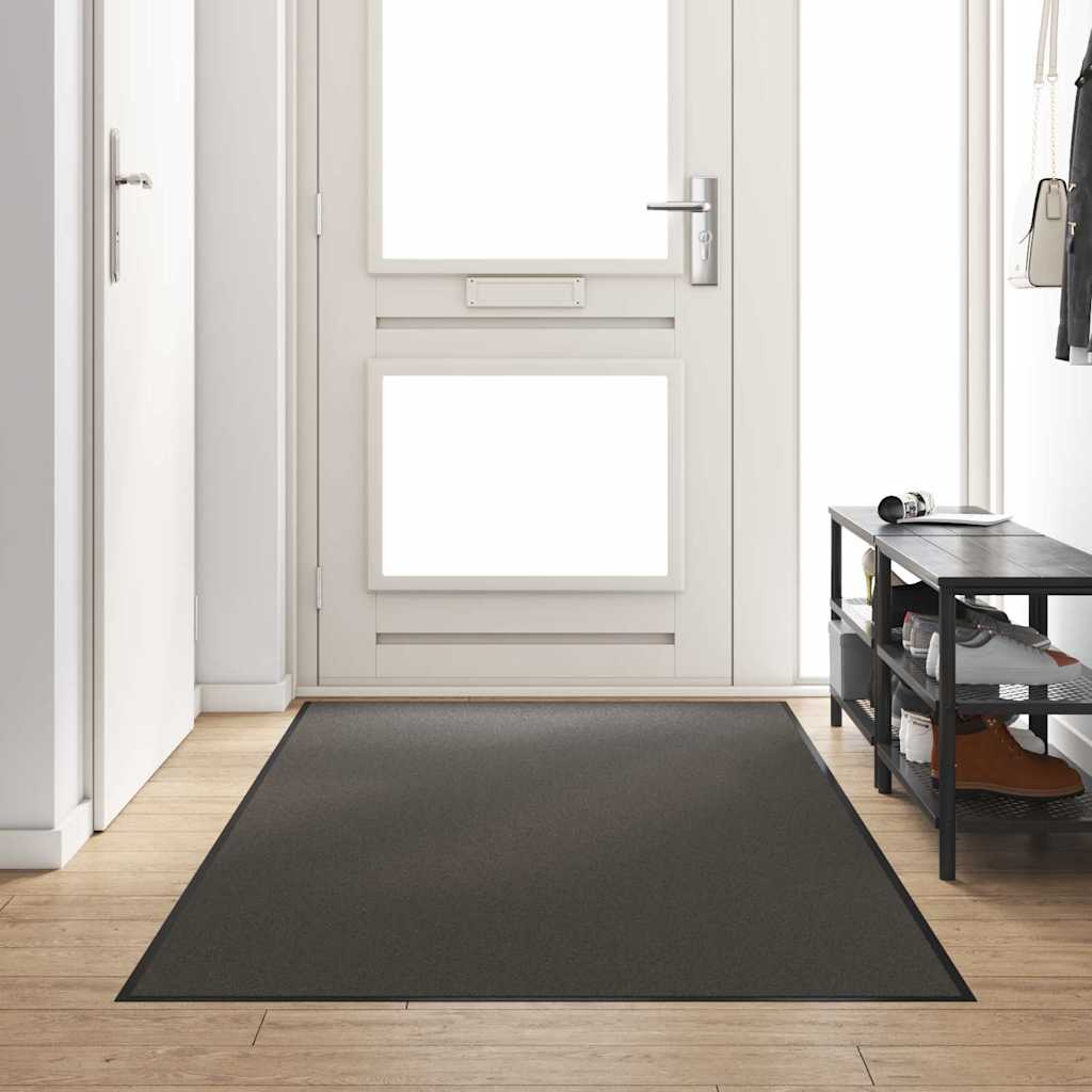 Ajtószőnyeg Antracit és fekete 120 x 250 cm Poliamid és PVC