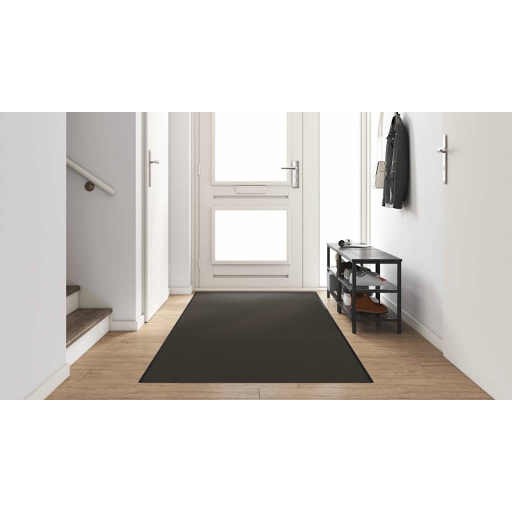 Ajtószőnyeg Antracit és fekete 120 x 400 cm 100% Poliamid