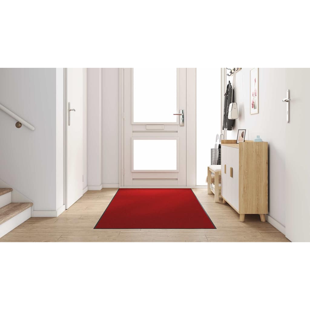 Ajtószőnyeg Piros és Fekete 120 x 250 cm 100% Poliamid