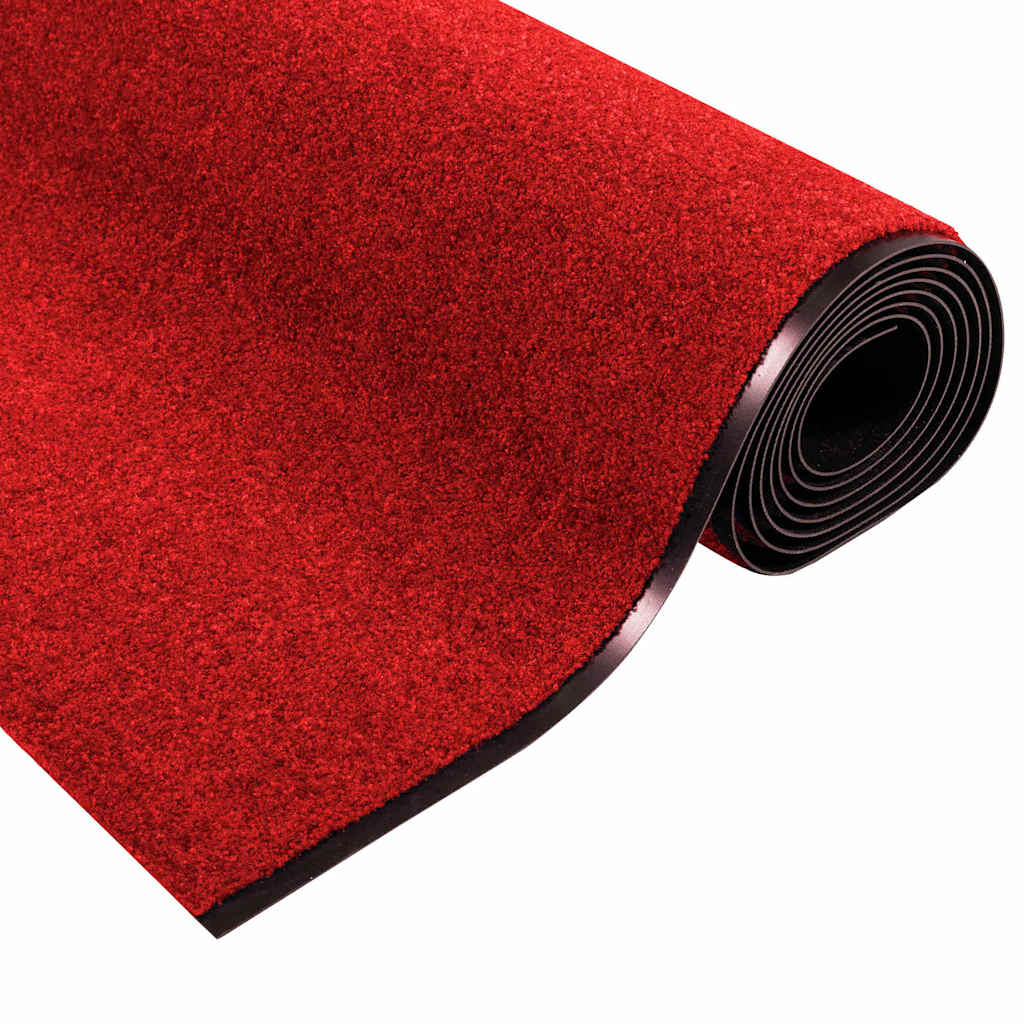 Ajtószőnyeg Egyéb Piros és Fekete 120 x 400 cm Poliamid és PVC
