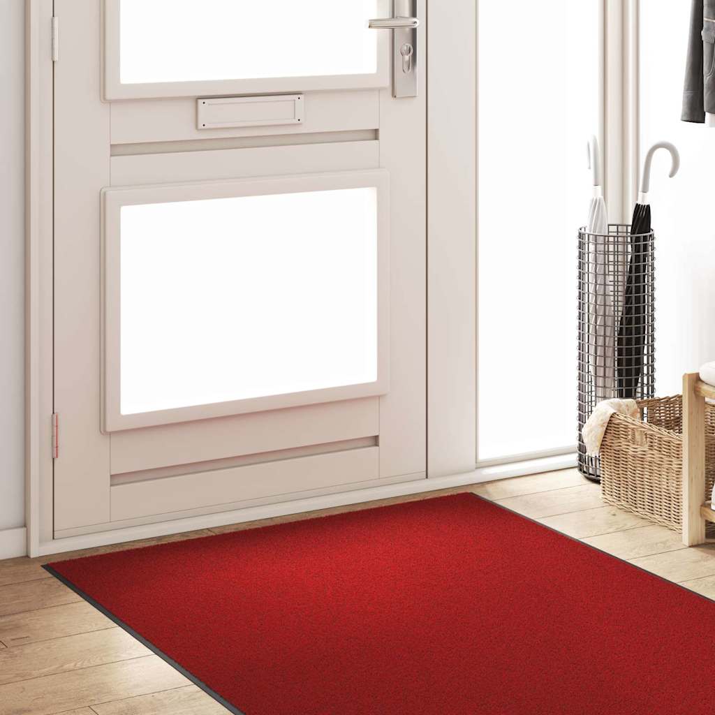 Ajtószőnyeg Egyéb Piros és Fekete 120 x 400 cm Poliamid és PVC