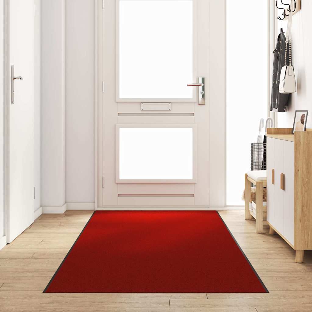 Ajtószőnyeg Egyéb Piros és Fekete 120 x 400 cm Poliamid és PVC