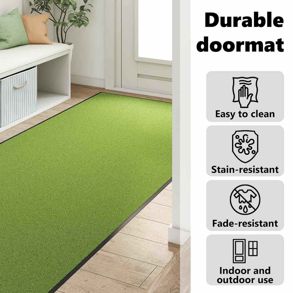 Ajtószőnyeg Egyéb Zöld és Fekete 120 x 250 cm Poliamid és PVC