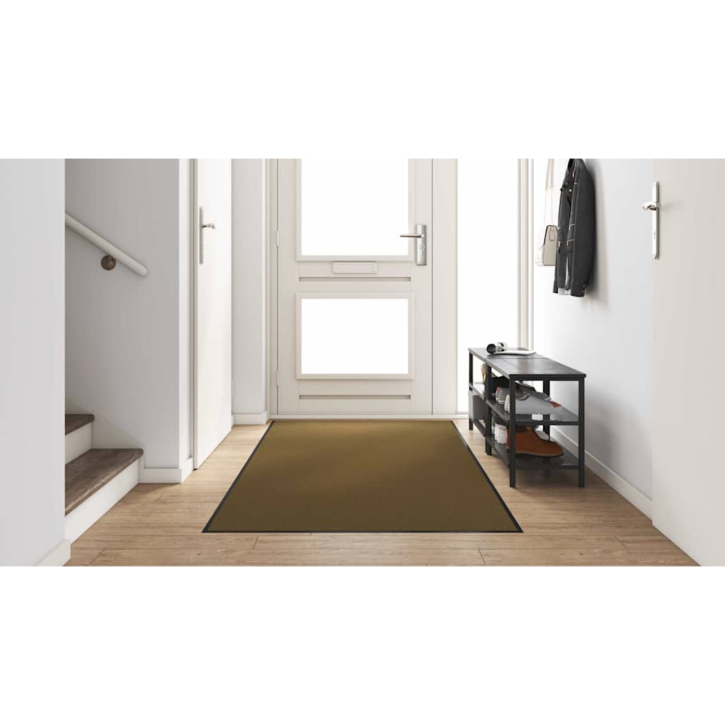 Ajtószőnyeg Barna és fekete 120 x 250 cm 100% Poliamid