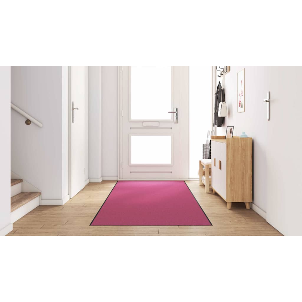 Ajtószőnyeg Rózsaszín és Fekete 120 x 350 cm 100% Poliamid