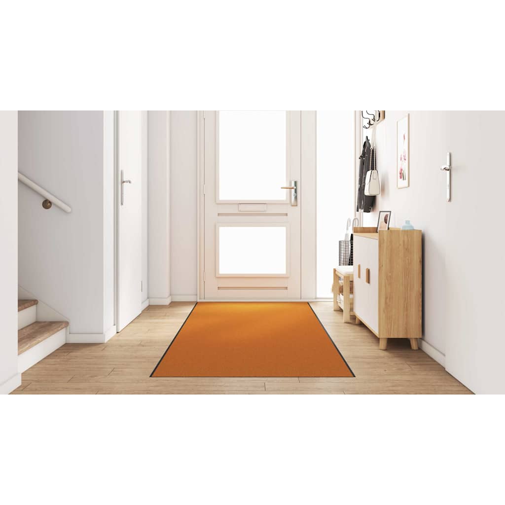 Ajtószőnyeg Narancs és Fekete 120 x 400 cm Poliamid és PVC