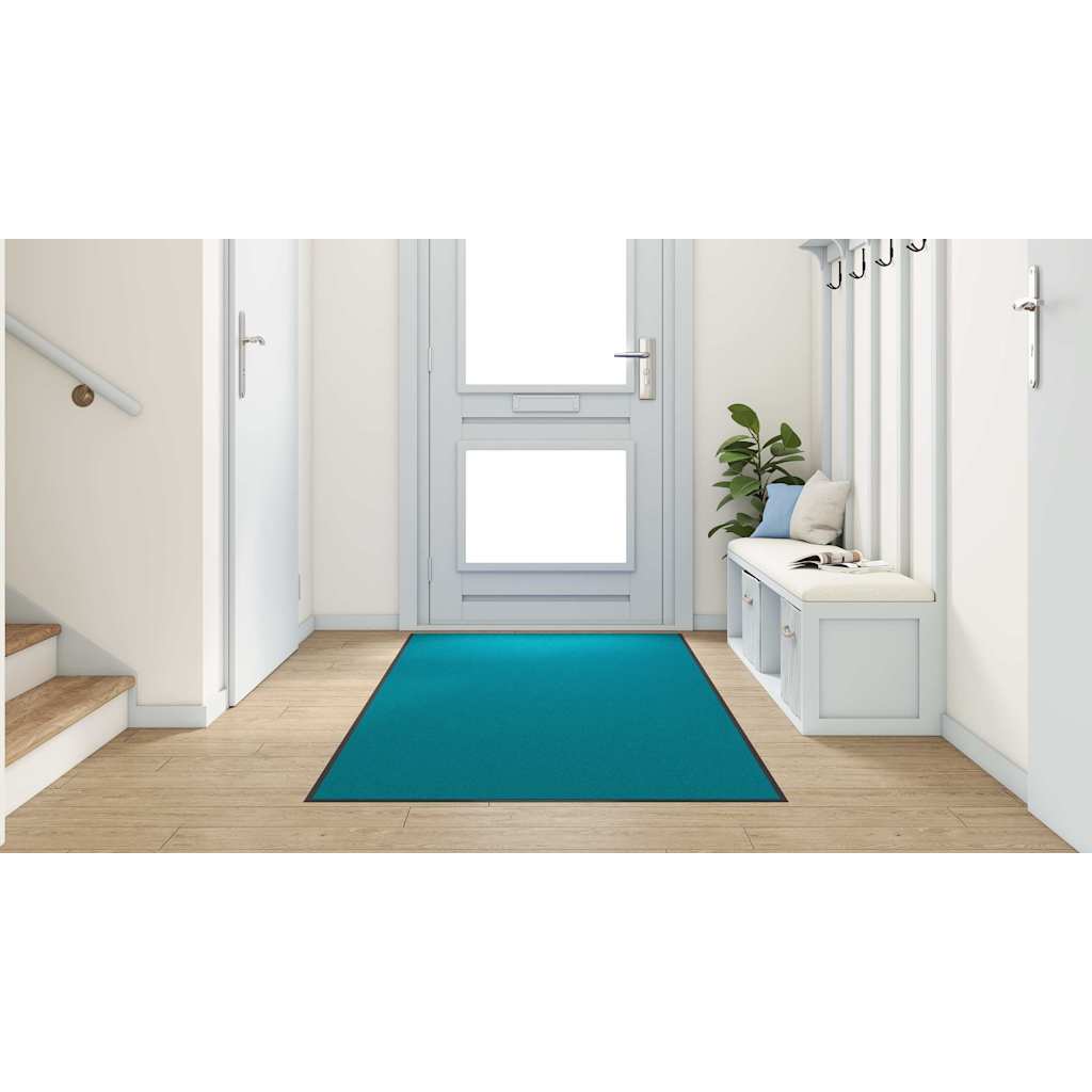 Ajtószőnyeg Egyéb Cián és Fekete 120 x 250 cm Poliamid és PVC
