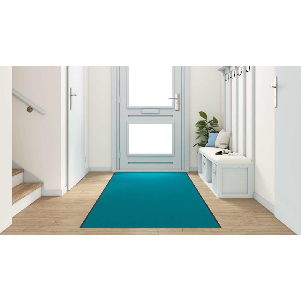 Ajtószőnyeg Egyéb Cián és Fekete 120 x 400 cm Poliamid és PVC
