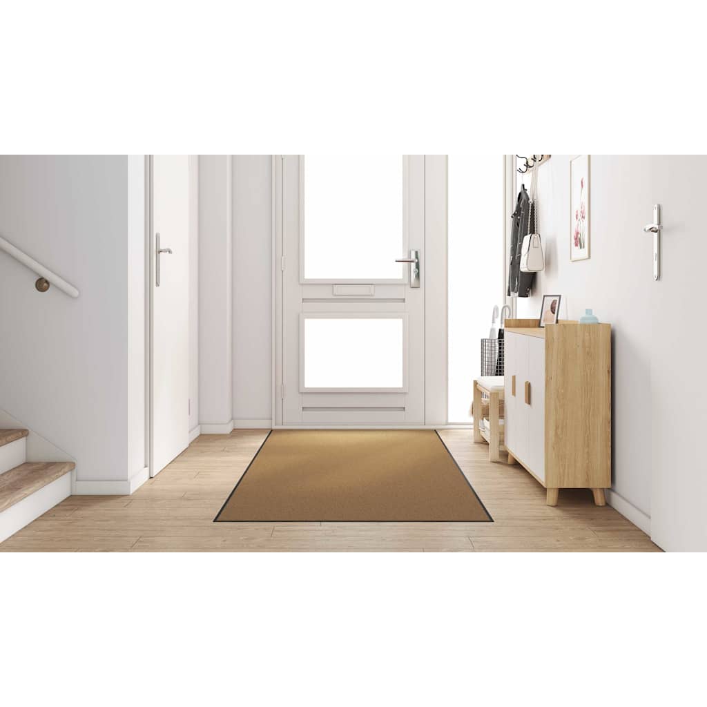 Ajtószőnyeg Egyéb Krém és fekete 120 x 250 cm Poliamid és PVC