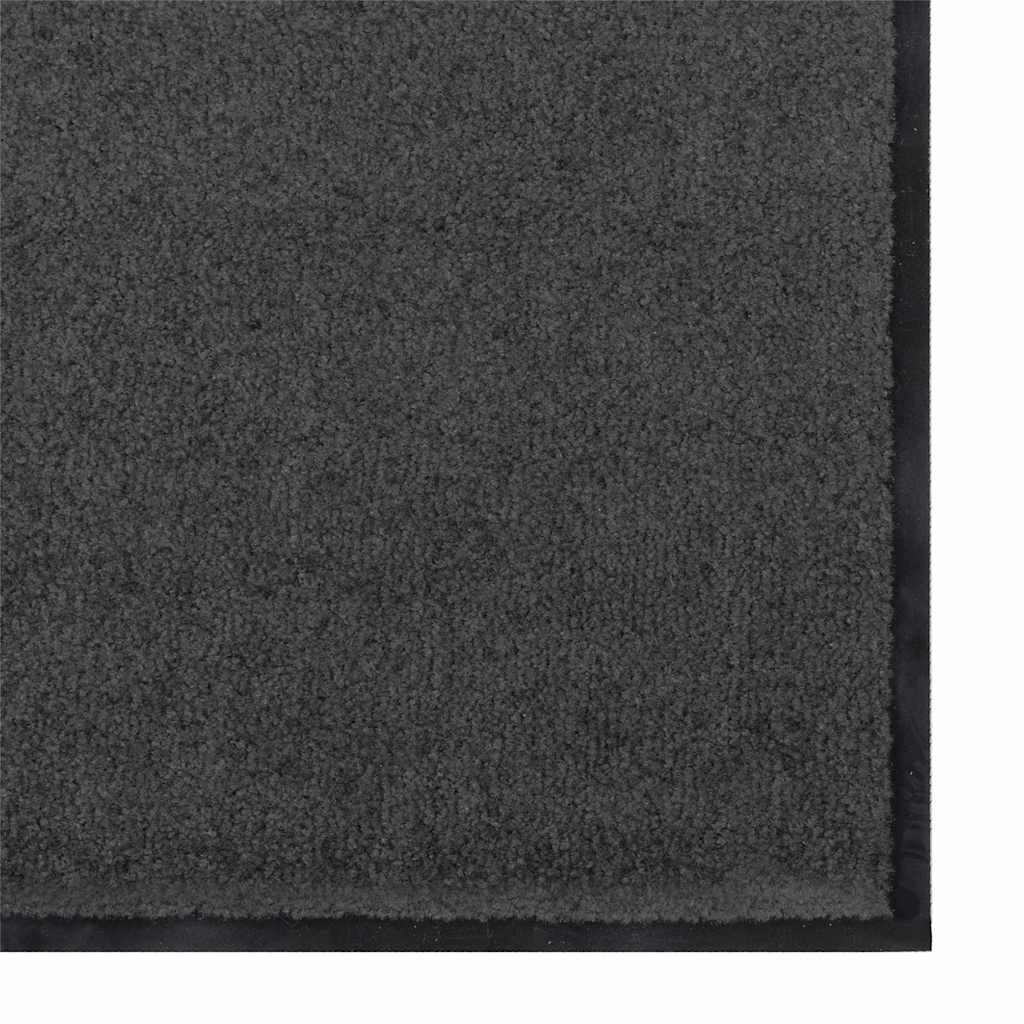 Ajtószőnyeg Antracit és fekete 60 x 180 cm 100% Poliamid