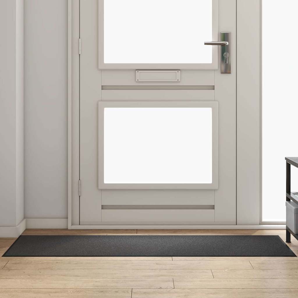 Ajtószőnyeg Antracit és fekete 60 x 180 cm 100% Poliamid