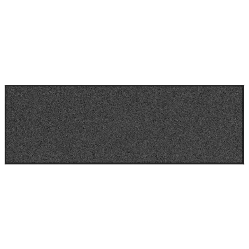 Ajtószőnyeg Antracit és fekete 60 x 180 cm 100% Poliamid