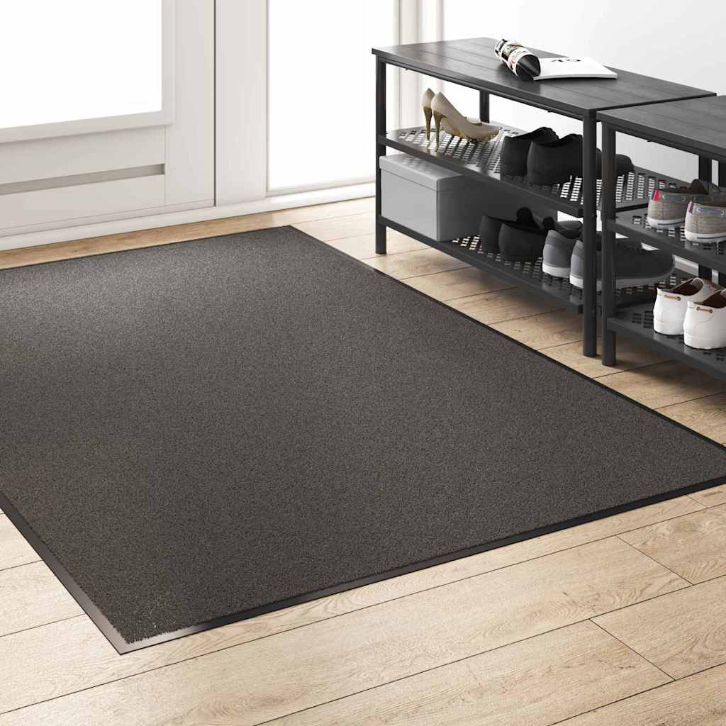 Ajtószőnyeg Antracit és fekete 120 x 180 cm 100% Poliamid