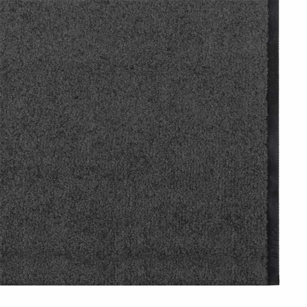 Ajtószőnyeg Antracit és fekete 120 x 400 cm 100% Poliamid