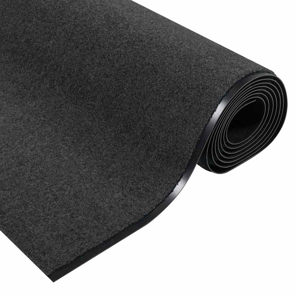 Ajtószőnyeg Antracit és fekete 120 x 400 cm 100% Poliamid