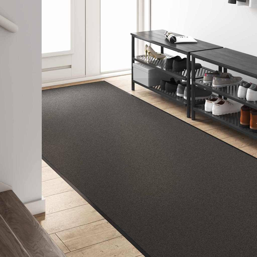 Ajtószőnyeg Antracit és fekete 120 x 400 cm 100% Poliamid