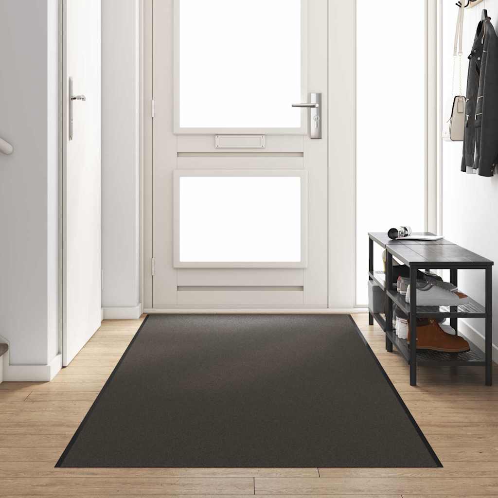 Ajtószőnyeg Antracit és fekete 120 x 400 cm 100% Poliamid