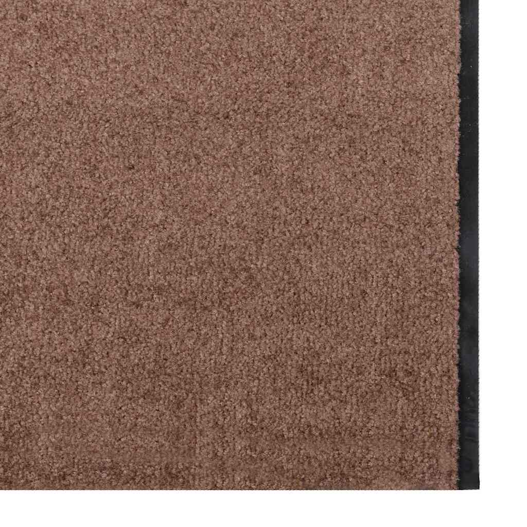 Ajtószőnyeg Barna és fekete 120 x 400 cm 100% Poliamid