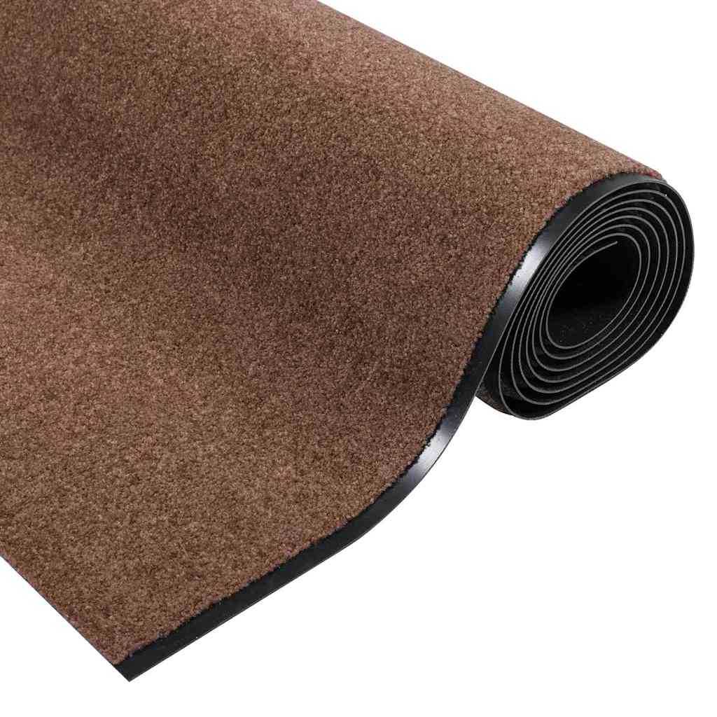 Ajtószőnyeg Barna és fekete 120 x 400 cm 100% Poliamid