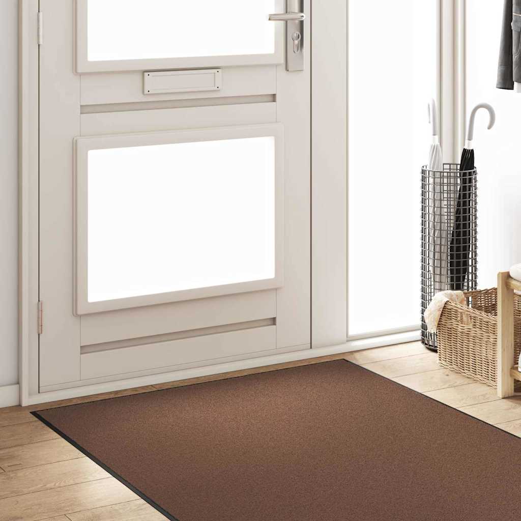 Ajtószőnyeg Barna és fekete 120 x 400 cm 100% Poliamid