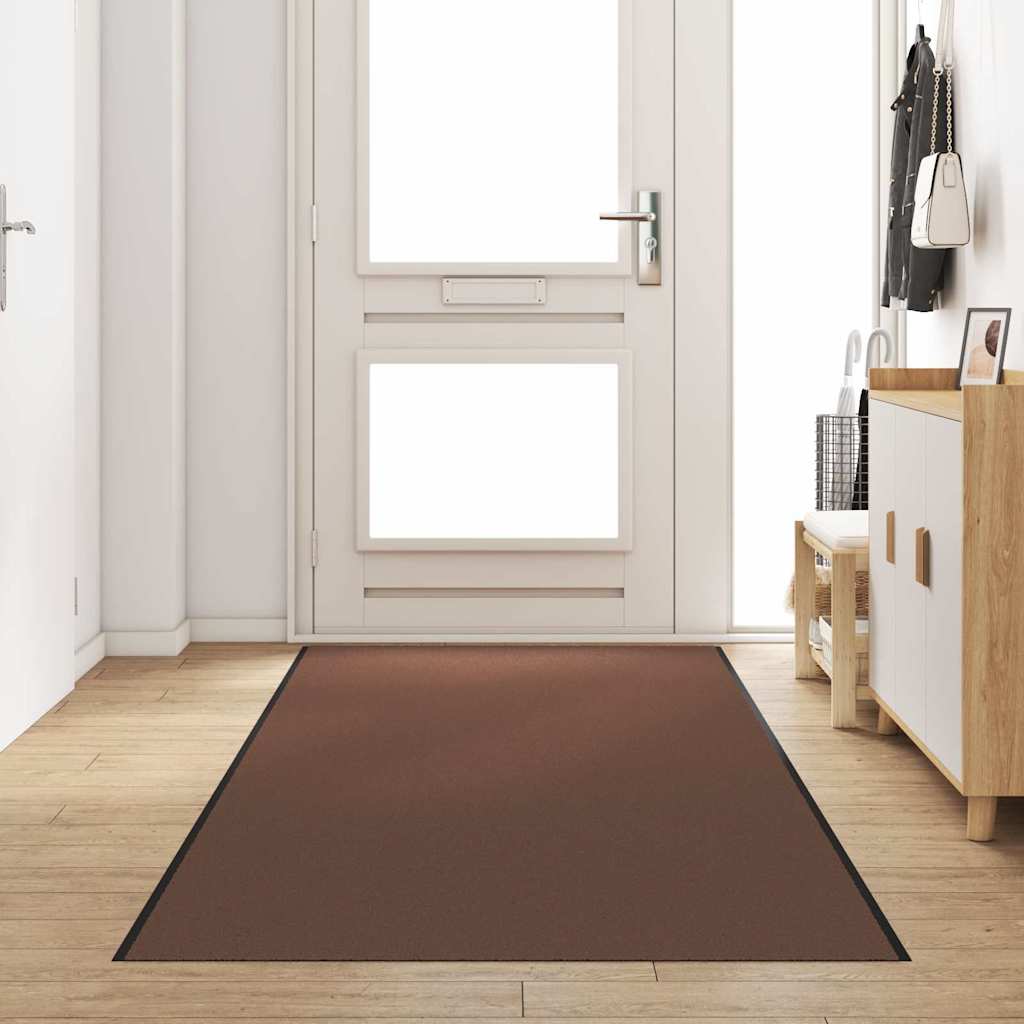 Ajtószőnyeg Barna és fekete 120 x 400 cm 100% Poliamid