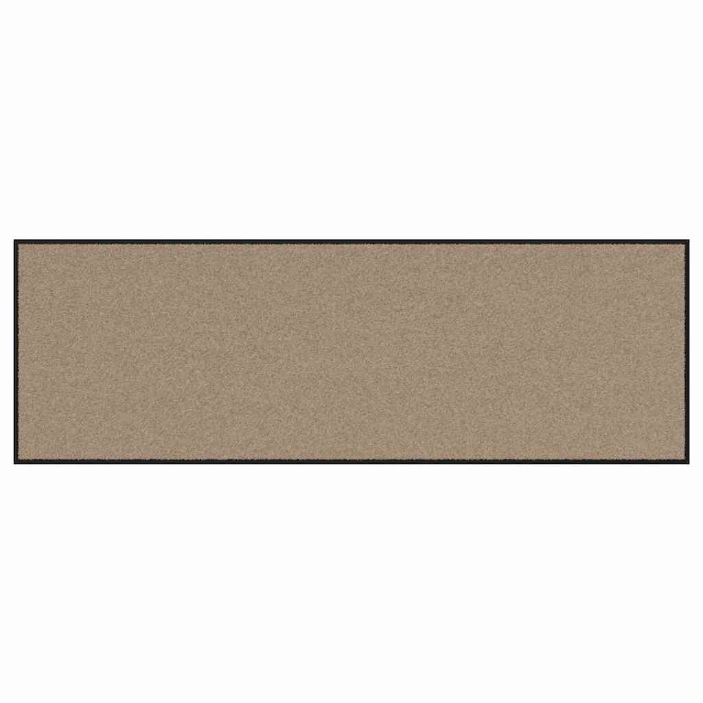 Ajtószőnyeg Beige és fekete 60 x 180 cm 100% Poliamid