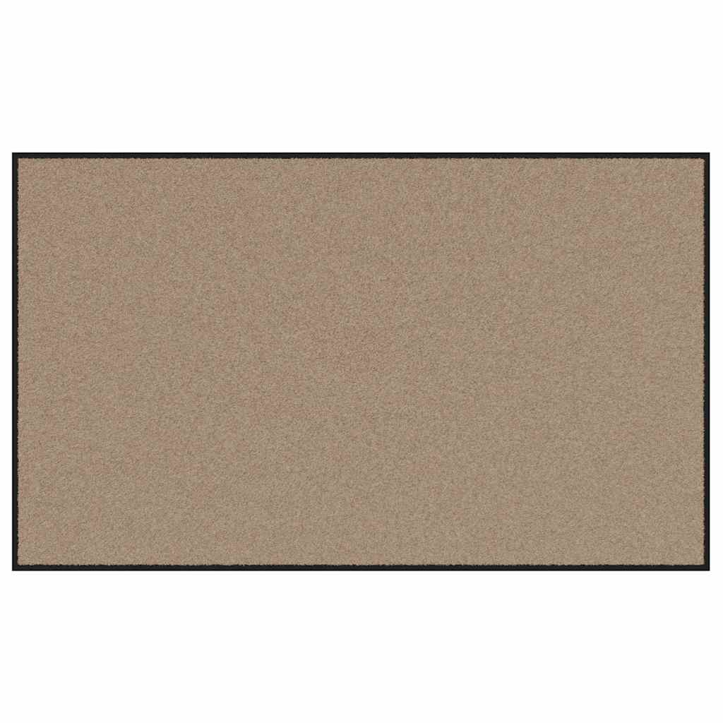 Ajtószőnyeg Beige és fekete 90 x 150 cm 100% Poliamid