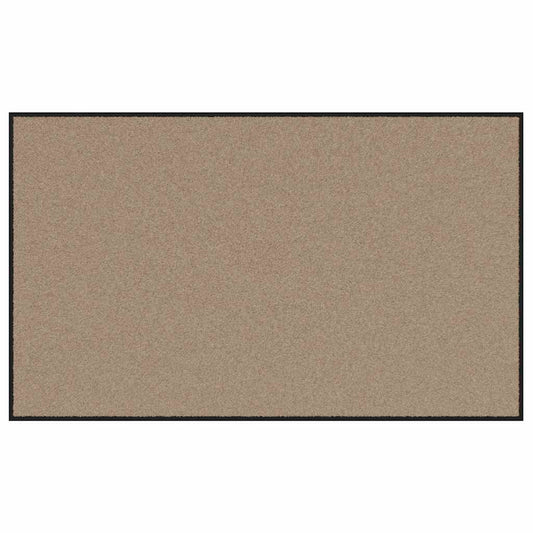 Ajtószőnyeg Beige és fekete 90 x 150 cm 100% Poliamid
