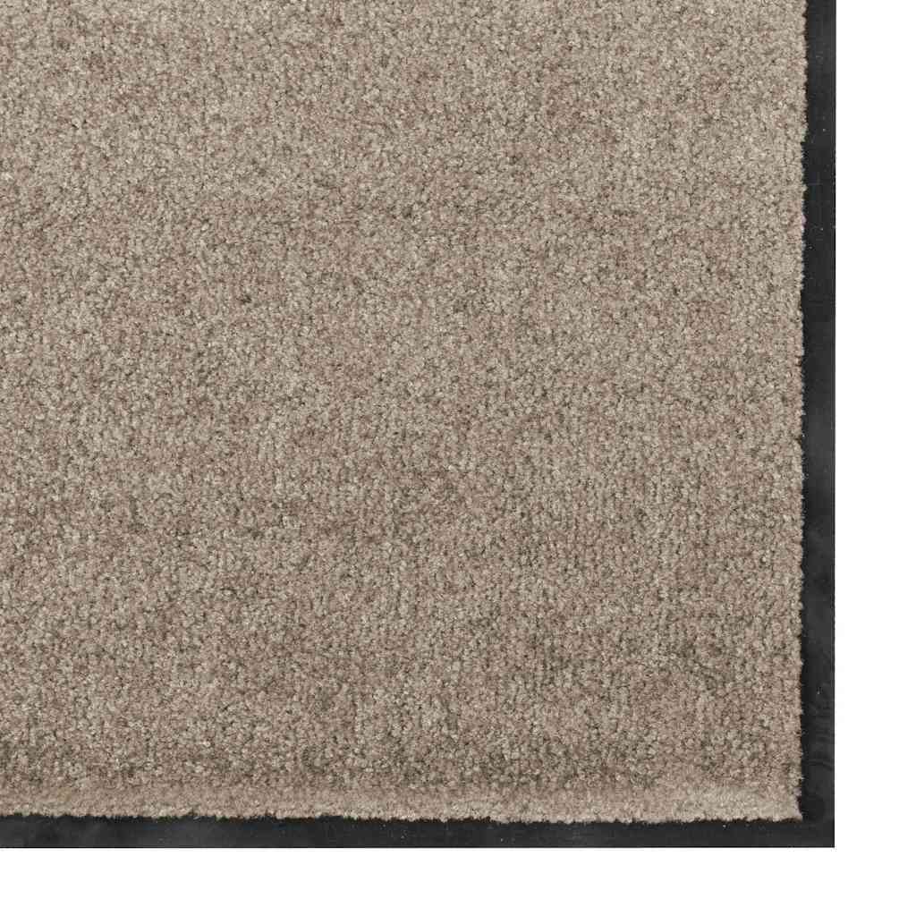 Ajtószőnyeg Beige és fekete 120 x 180 cm 100% Poliamid