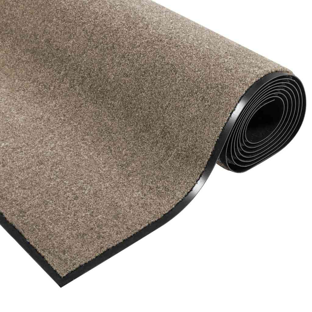 Ajtószőnyeg Beige és fekete 120 x 180 cm 100% Poliamid
