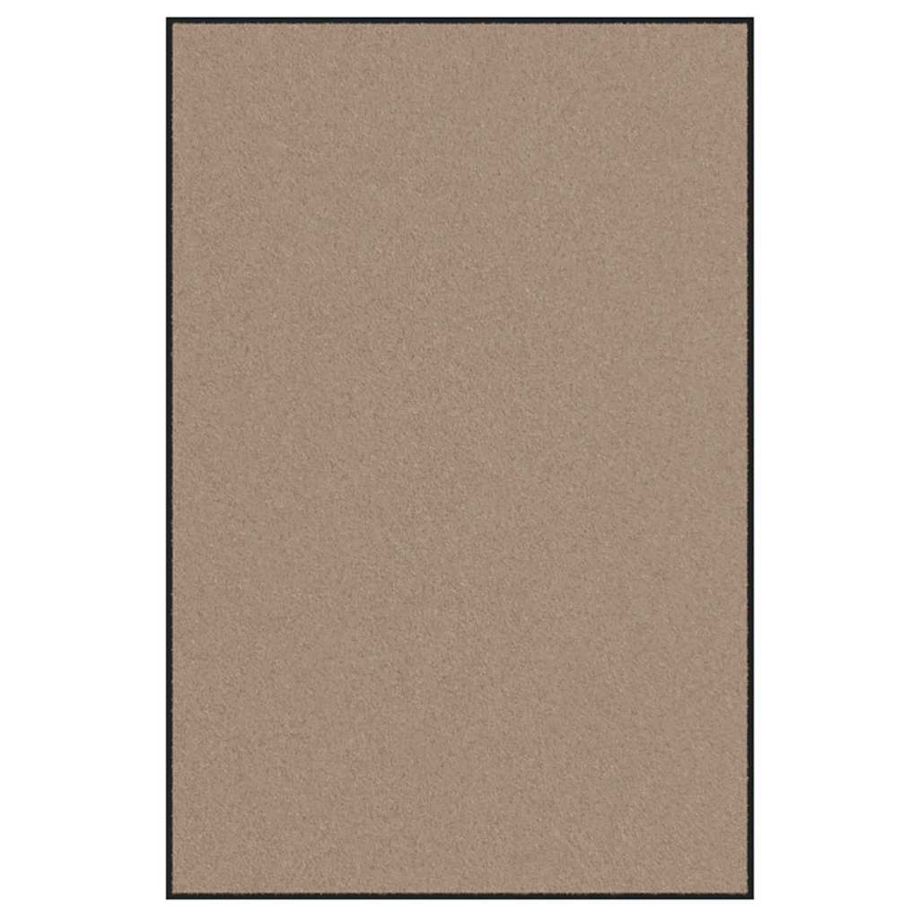 Ajtószőnyeg Beige és fekete 120 x 180 cm 100% Poliamid