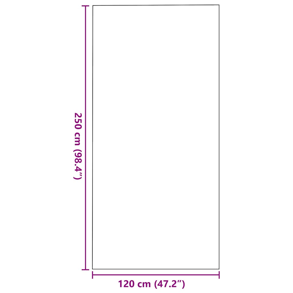 Ajtószőnyeg Beige és fekete 120 x 250 cm 100% Poliamid