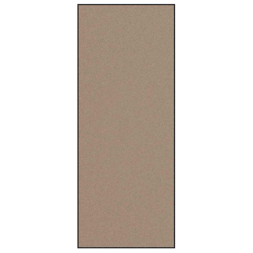 Ajtószőnyeg Beige és fekete 120 x 300 cm 100% Poliamid