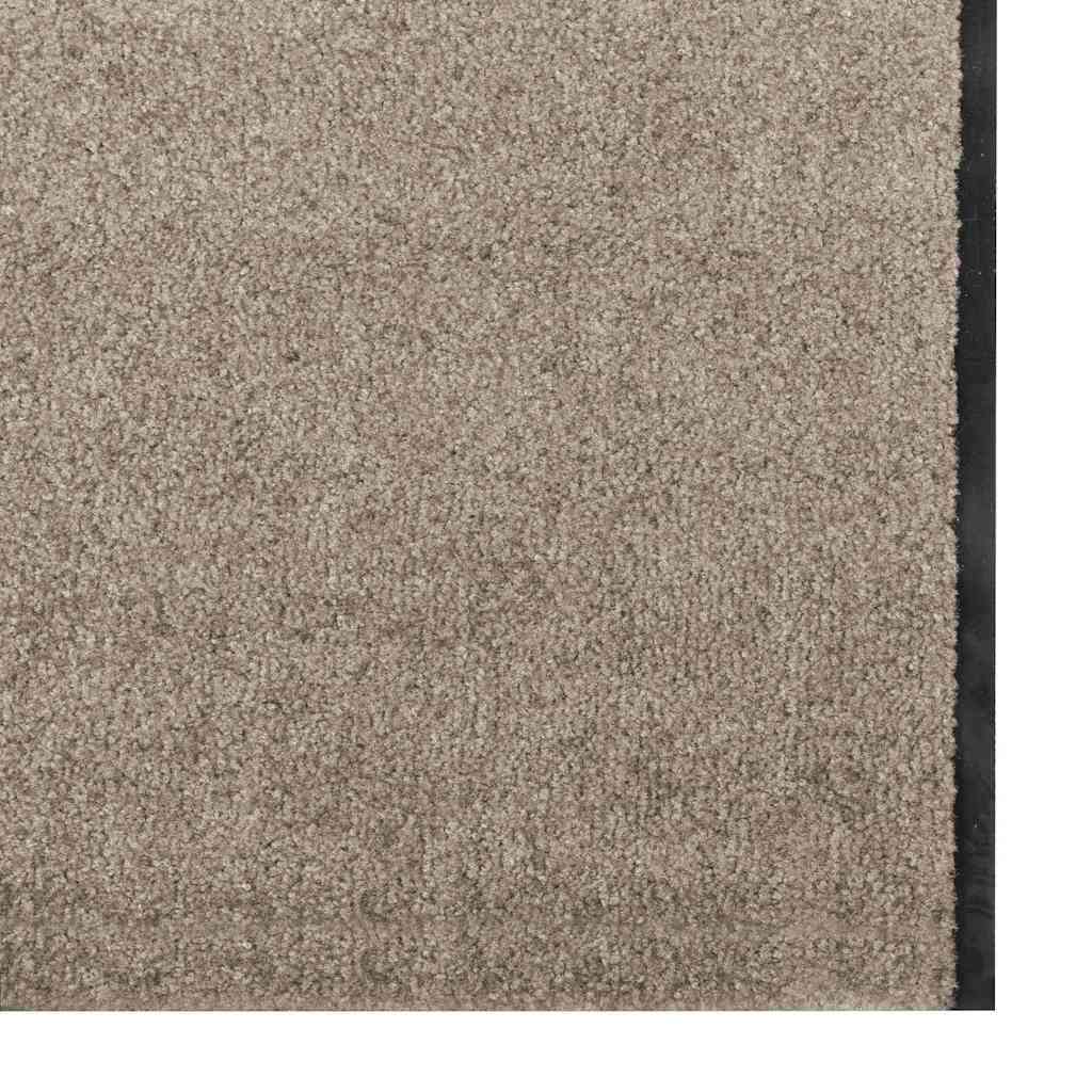 Ajtószőnyeg Beige és fekete 120 x 350 cm 100% Poliamid
