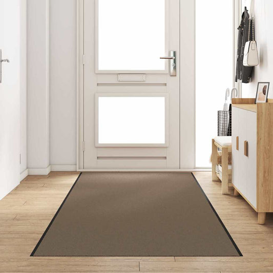 Ajtószőnyeg Beige és fekete 120 x 350 cm 100% Poliamid