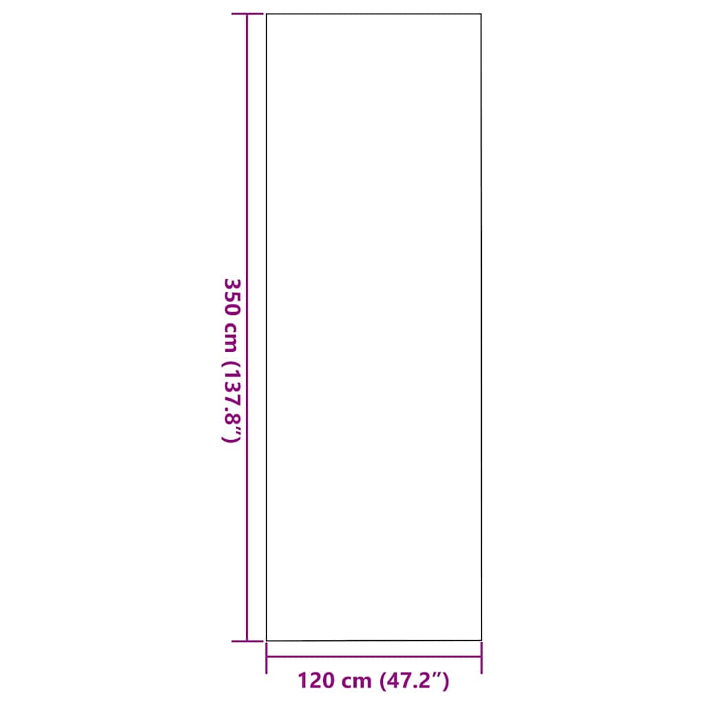 Ajtószőnyeg Beige és fekete 120 x 350 cm 100% Poliamid