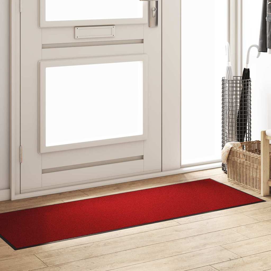 Ajtószőnyeg Piros és Fekete 60 x 180 cm 100% Poliamid