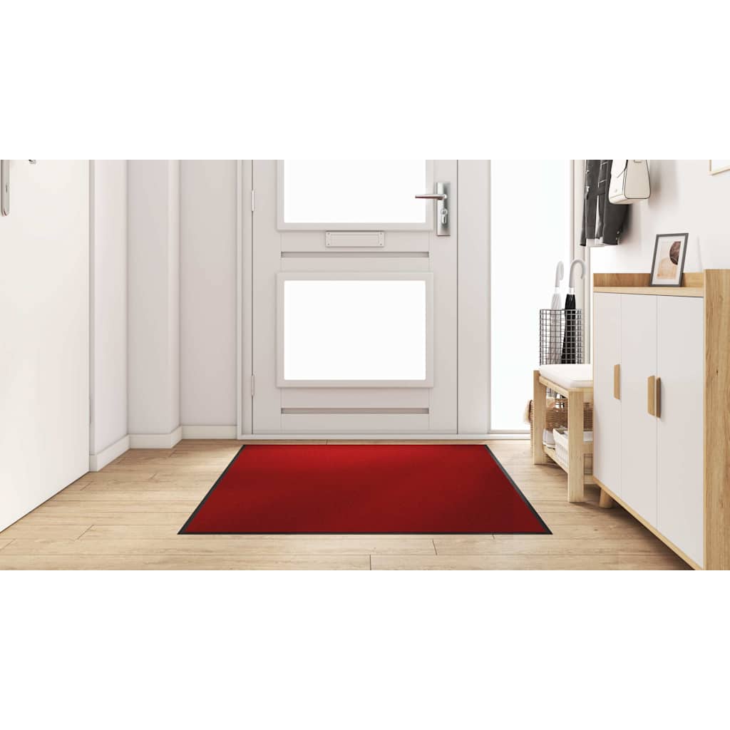 Ajtószőnyeg Piros és Fekete 120 x 180 cm 100% Poliamid