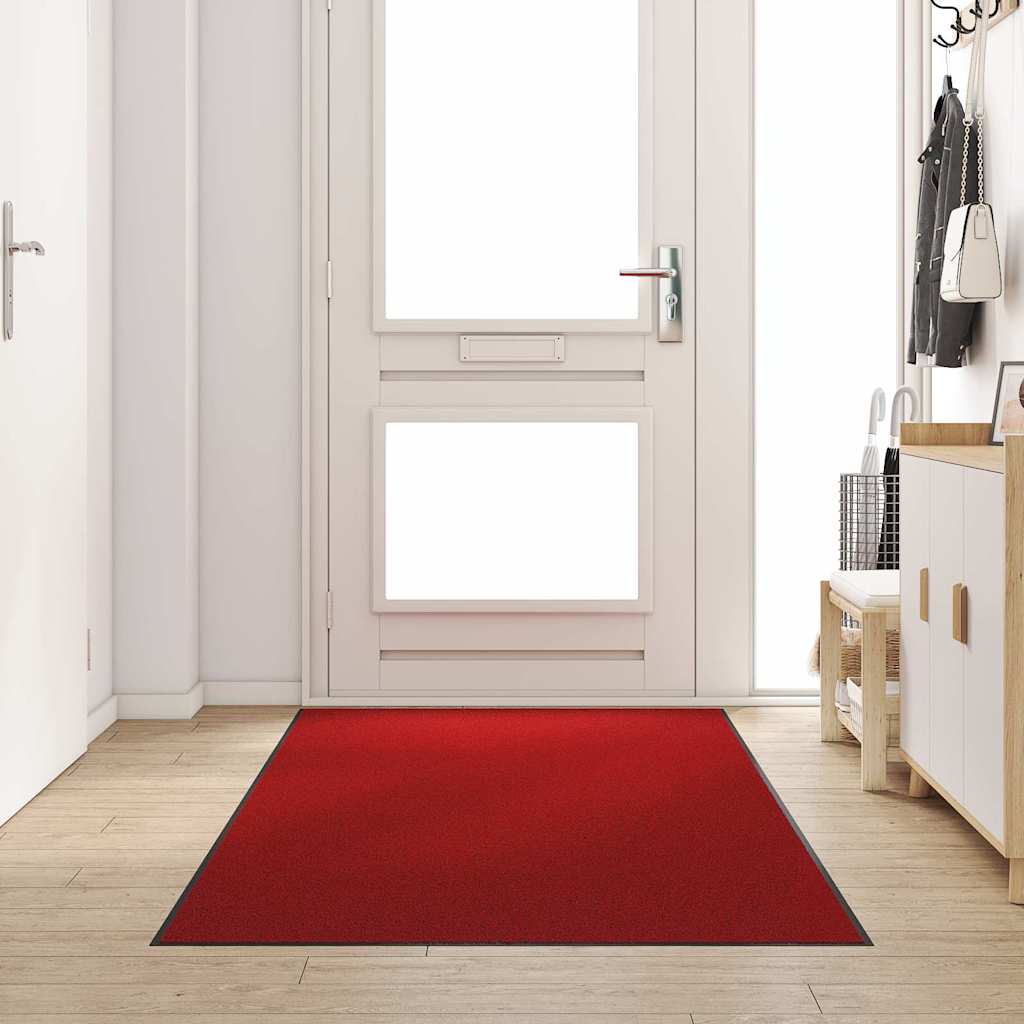 Ajtószőnyeg Piros és Fekete 120 x 300 cm 100% Poliamid