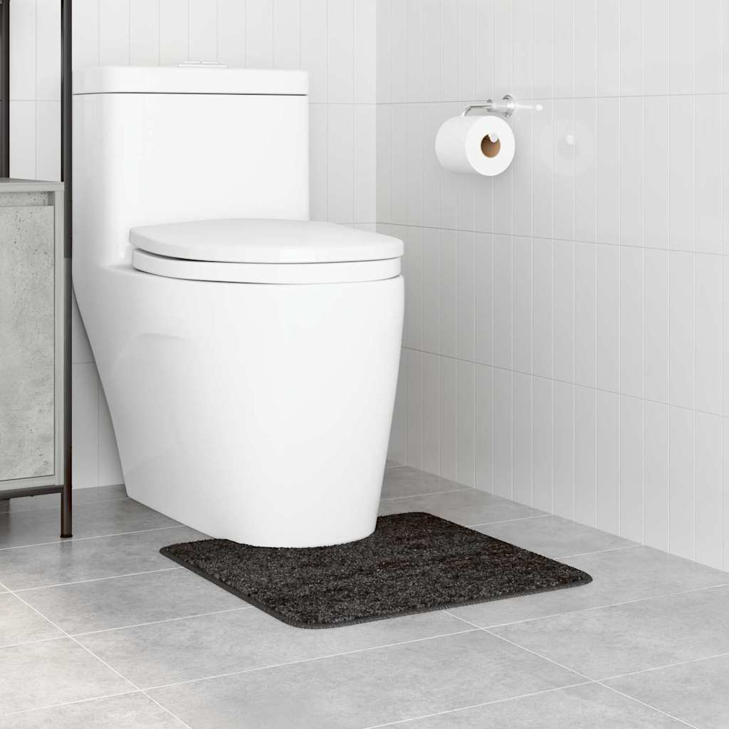 Csúszásgátló Fürdőszőnyeg WC Nyírással Sötétszürke 50 x 50 cm