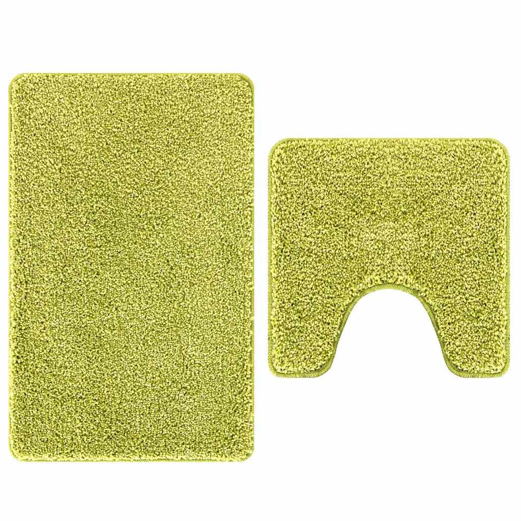 Csúszásmentes fürdőszőnyeg készlet 2 pcs Zöld PP