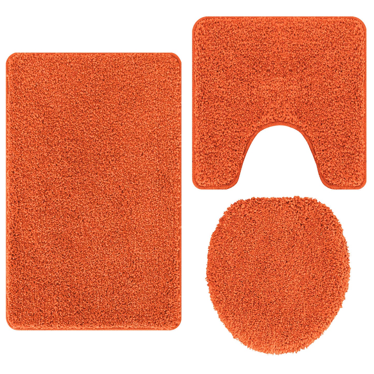 Csúszásmentes fürdőszőnyeg készlet 3 pcs Narancssárga PP