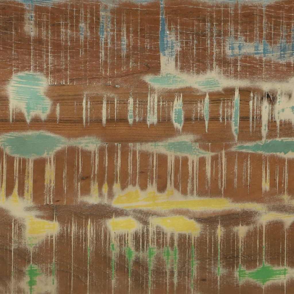Dohányzóasztal 120 x 50 x 38 cm Szilárd Újrahasznosított Fa