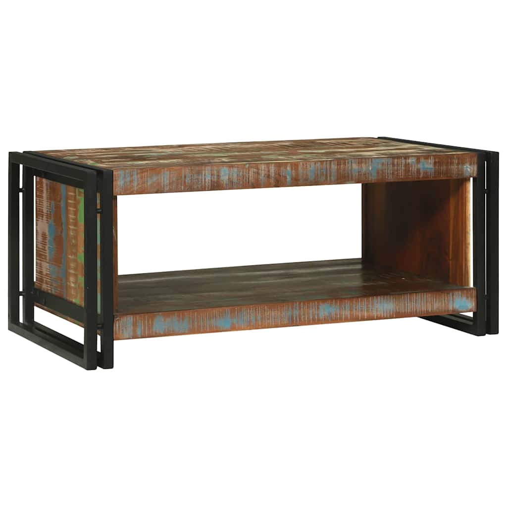 Dohányzóasztal 90 x 50 x 38 cm Szilárd Újrahasznosított Fa