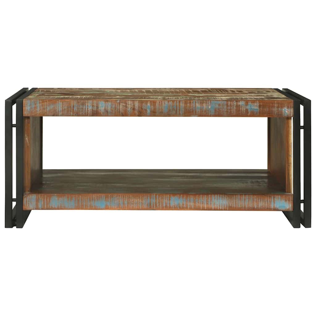 Dohányzóasztal 90 x 50 x 38 cm Szilárd Újrahasznosított Fa