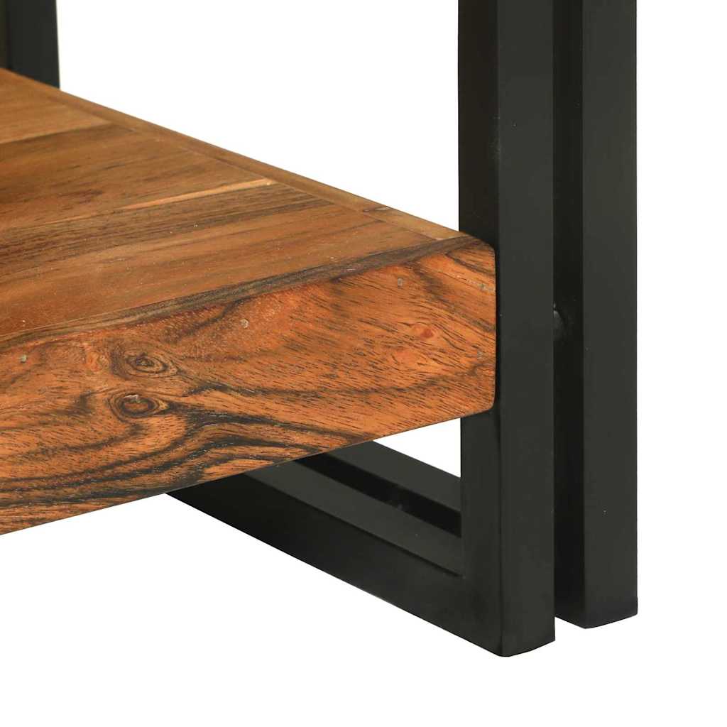 Konzolasztal polcokkal Barna 120 x 33 x 75 cm Tömör Akácfa