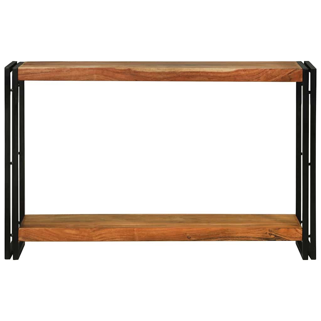 Konzolasztal polcokkal Barna 120 x 33 x 75 cm Tömör Akácfa