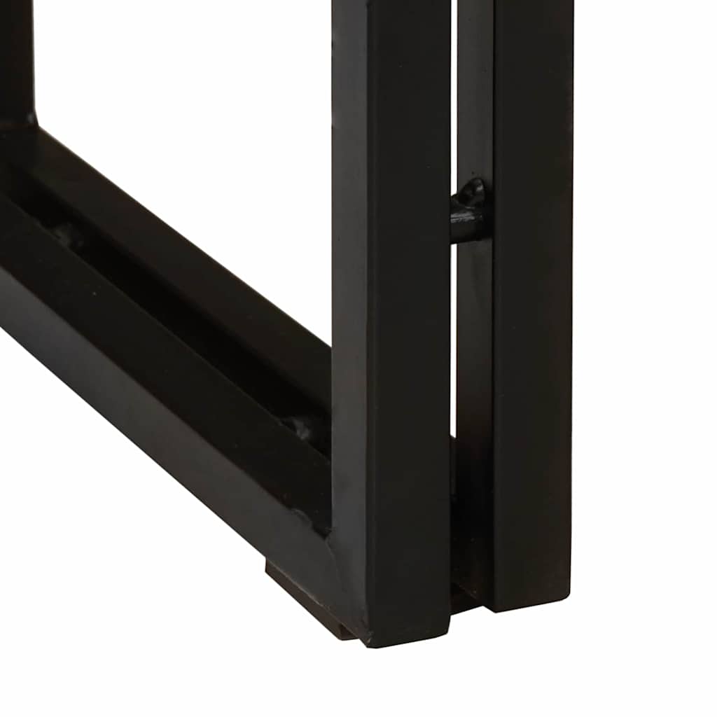 Konzolasztal polcokkal Barna 160 x 33 x 75 cm Tömör Mangófát