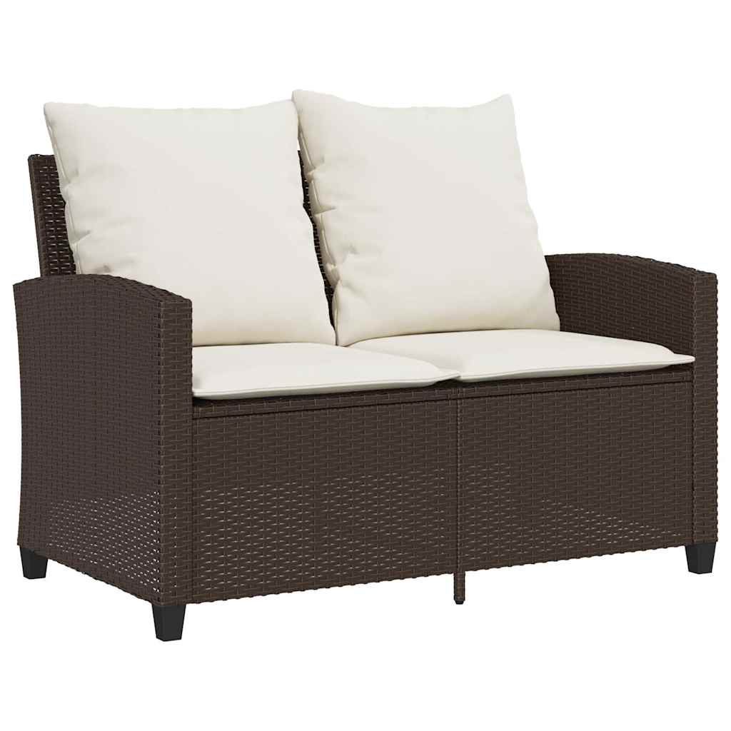 6 részes barna polyrattan kerti ülőgarnitúra párnával